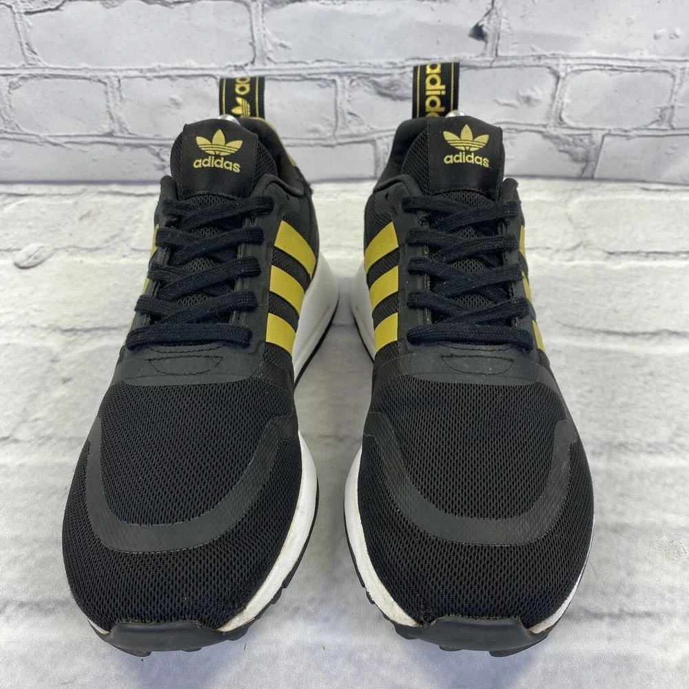 Adidas Originals Multix J Athletic Shoes Men's Size 7 Black Gold Metallic Q47130